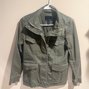Banana Republic Khaki Green Petite Jacket - Small Petite
